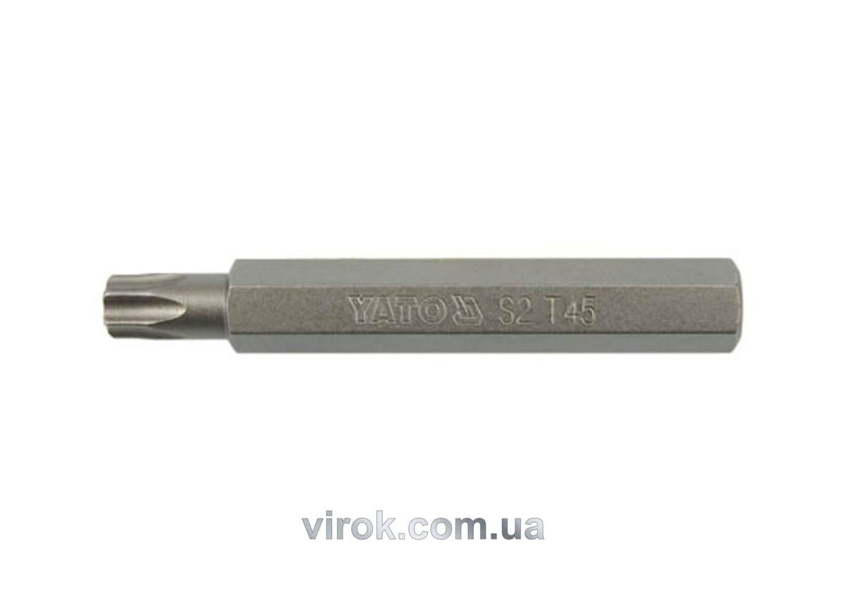 Насадка викруткова YATO : "TORX" T25 x 75 мм. 6-гр. хвост.- 3/8" (Шт/Уп.) [10/100]