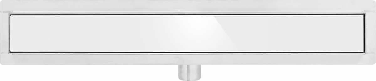 Трап підлоговий лінійний з нержавіючої сталі FALA WET-DRY WHITE GLASS; 80х 7х 2 см, сифон- 52 мм [6]