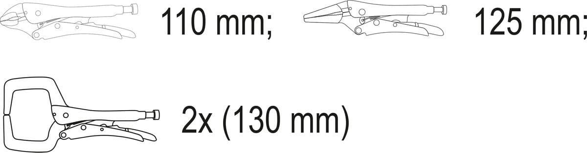 Кліщі затискні VOREL для зварювальних робіт, 4 шт. [6/24]