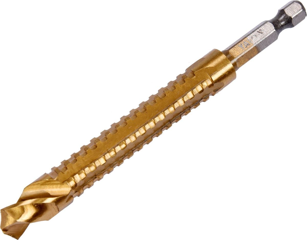 Свердло фрезерувальне по металу YATO : HSS-TIN, Ø= 11 мм, l= 110 мм, HEX - 1/4" [50/200]