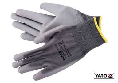 Рукавиці робочі нейлонові YATO сірі, розмір 9 [50]