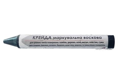 Крейда маркувальна VIROK : чорна, 13x120 мм. воскова для різних поверхонь. блістер 2 шт.