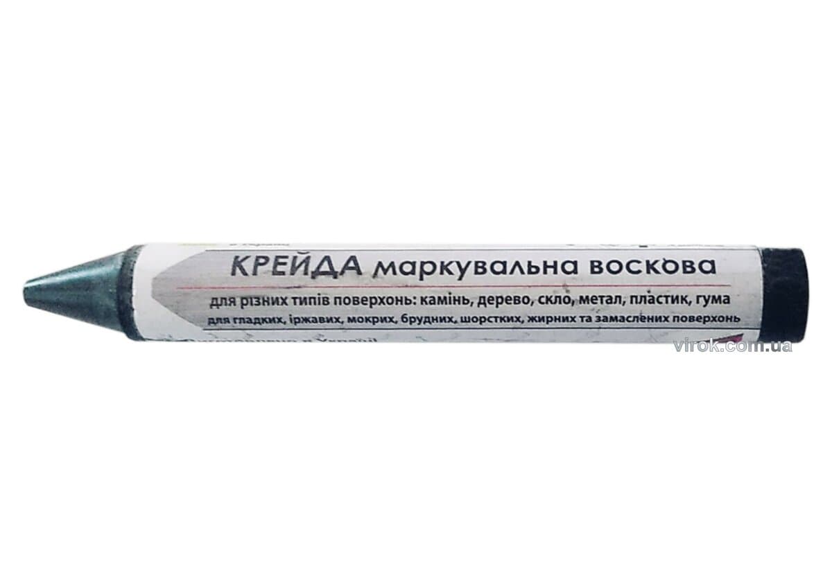 Крейда маркувальна VIROK : чорна, 13x120 мм. воскова для різних поверхонь. блістер 2 шт.