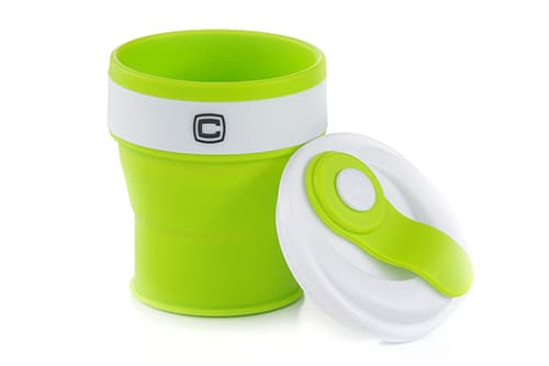 Чашка складана з кришкою зелена 350мл СИЛА