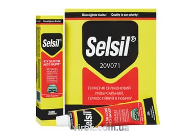 Герметик - прокладка силіконовий SELSIL (Червоний) термостійкий. тюбик V50 мл. [48]
