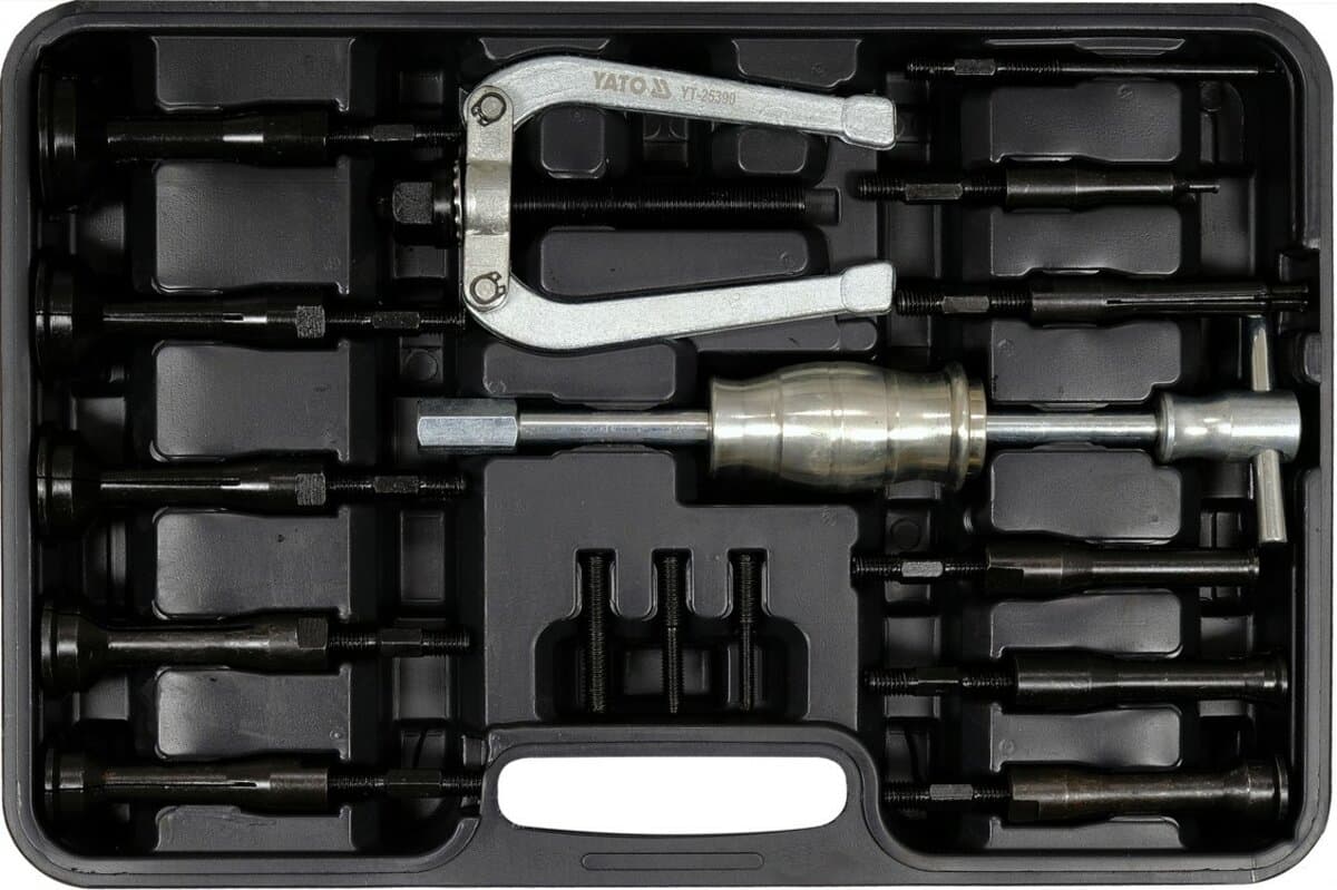 Знімач підшипників зі зворотнім молотком YATO Ø= 8- 58 мм, компл. 15 елем. [2/48]