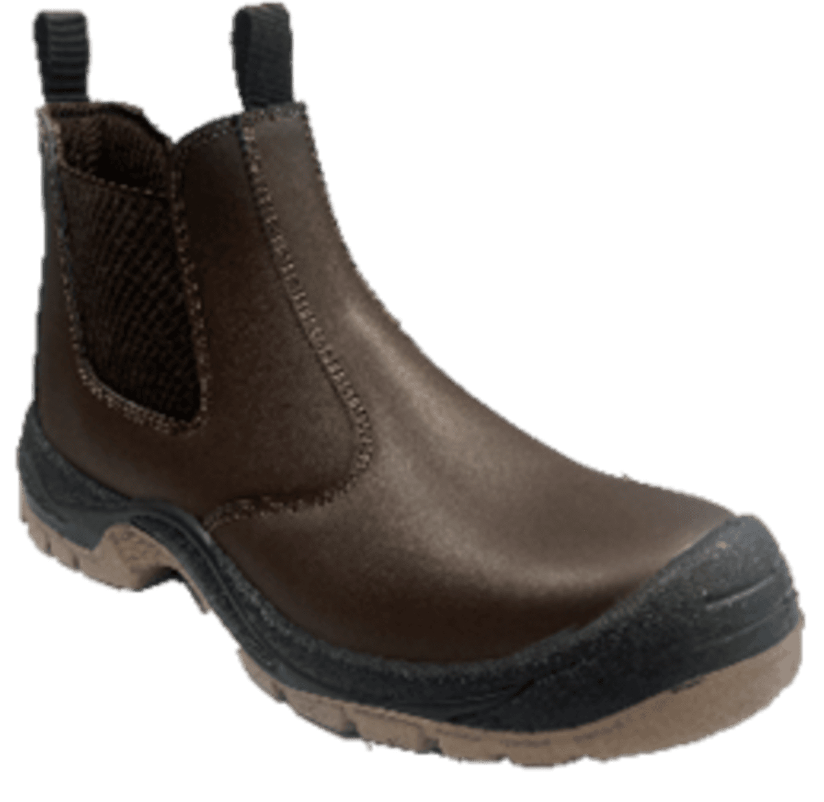 Чоботи низькі робочі з полірованої спилок шкіри YATO CHELSEA розм. 40, коричневі з поліурет підошвою