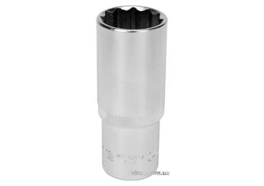 Головка торцева 12-гранна YATO : подовжена, квадрат 1/2", М= 24 мм, L= 77 мм [12/60/120]