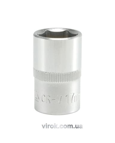 Головка торцева 6-гранна YATO : квадрат 1/2", М= 17 мм, L= 38 мм [12/120/240]