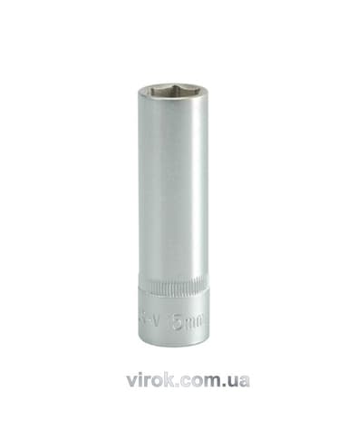 Головка торцева 6-гранна YATO : подовжена, квадрат 1/2", М= 15 мм, L= 76 мм [12/60/120]