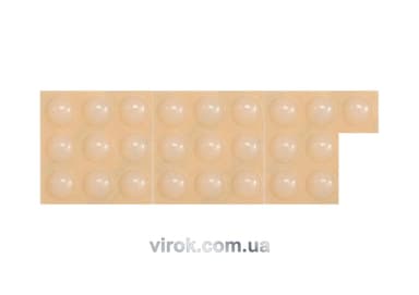 Прокладка силіконова самоклеюча під меблі VOREL, 8мм, набір 25шт [32/576]