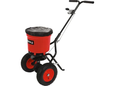 Сівалка і розкидач на 2-х колесах ротаційна YATO бункер- 23 л макс. вага- 25кг зона дії- 3,05-3,66 м