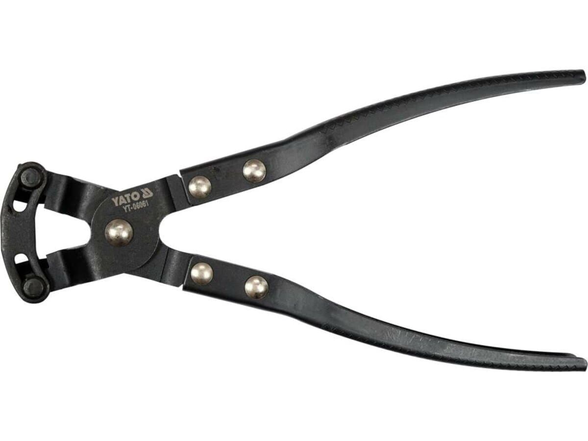 Щипці для хомутів на кожухи шарнірів YATO l= 245 мм, розвід губ- 31 мм [6/36]