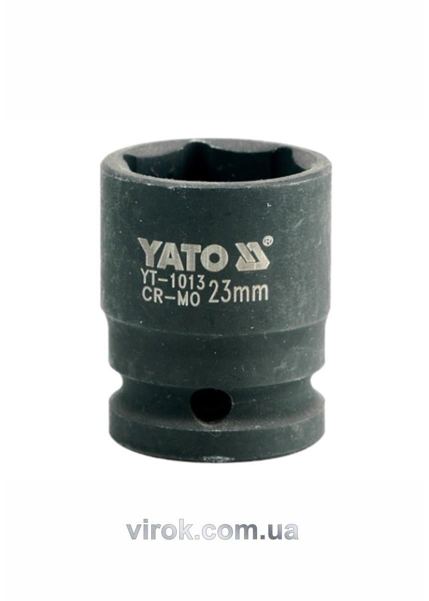 Головка торцева ударна 6-гранна YATO : квадрат 1/2", М= 23 мм, L= 39 мм [30/120]
