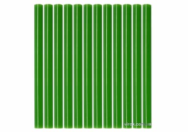 Стержні клейові YATO зелені : Ø=7,2 мм, L=100 мм, уп. 12 шт. [50]