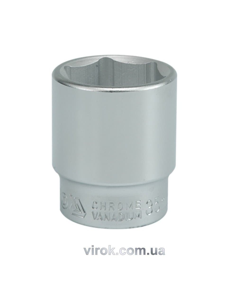 Головка торцева 6-гранна YATO : квадрат 3/4", М= 35 мм, L= 60 мм [6/36]