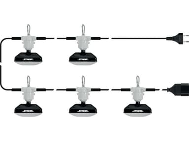 Прожектори COB-діодні 5 шт.з гачками STHOR 230V по 9Вт 900Lm 105х65 мм сполучені провідн l=15,4м(DW)