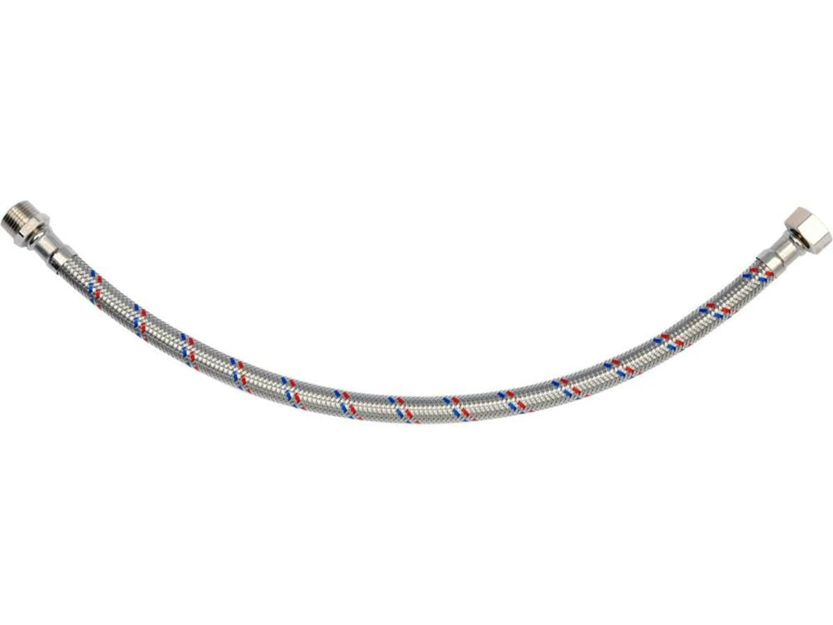 Шланг водопровідний з опліткою з нерж сталі FALA l= 400 мм, Ø= 8/12, з'єднання М-3/8" х F-3/8" 1 МПа