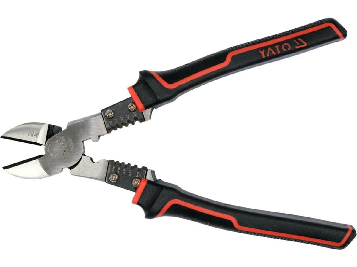 Кусачки комбіновані YATO ізольвані з зачискою кабелів l= 205 мм, [5/50]