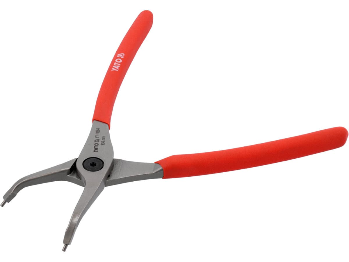 Щипці SEGERA для стопорних кілець YATO гнуті під 45° стискні, l= 230 мм, розвід- 40-100 мм [4/24]