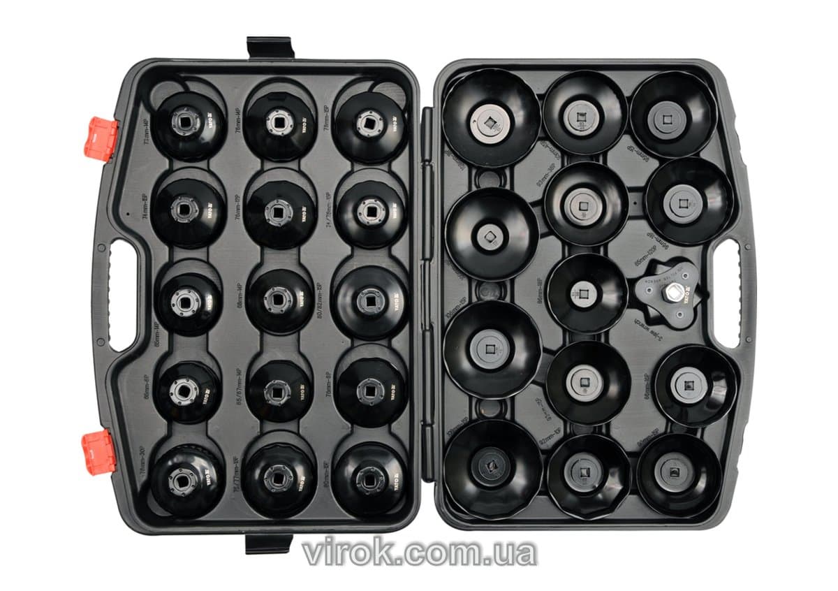 Торцеві ключі для монтажу оливних фільтрів YATO до квадр 3/8" Набір. , h=10 мм, 30 шт. [3]