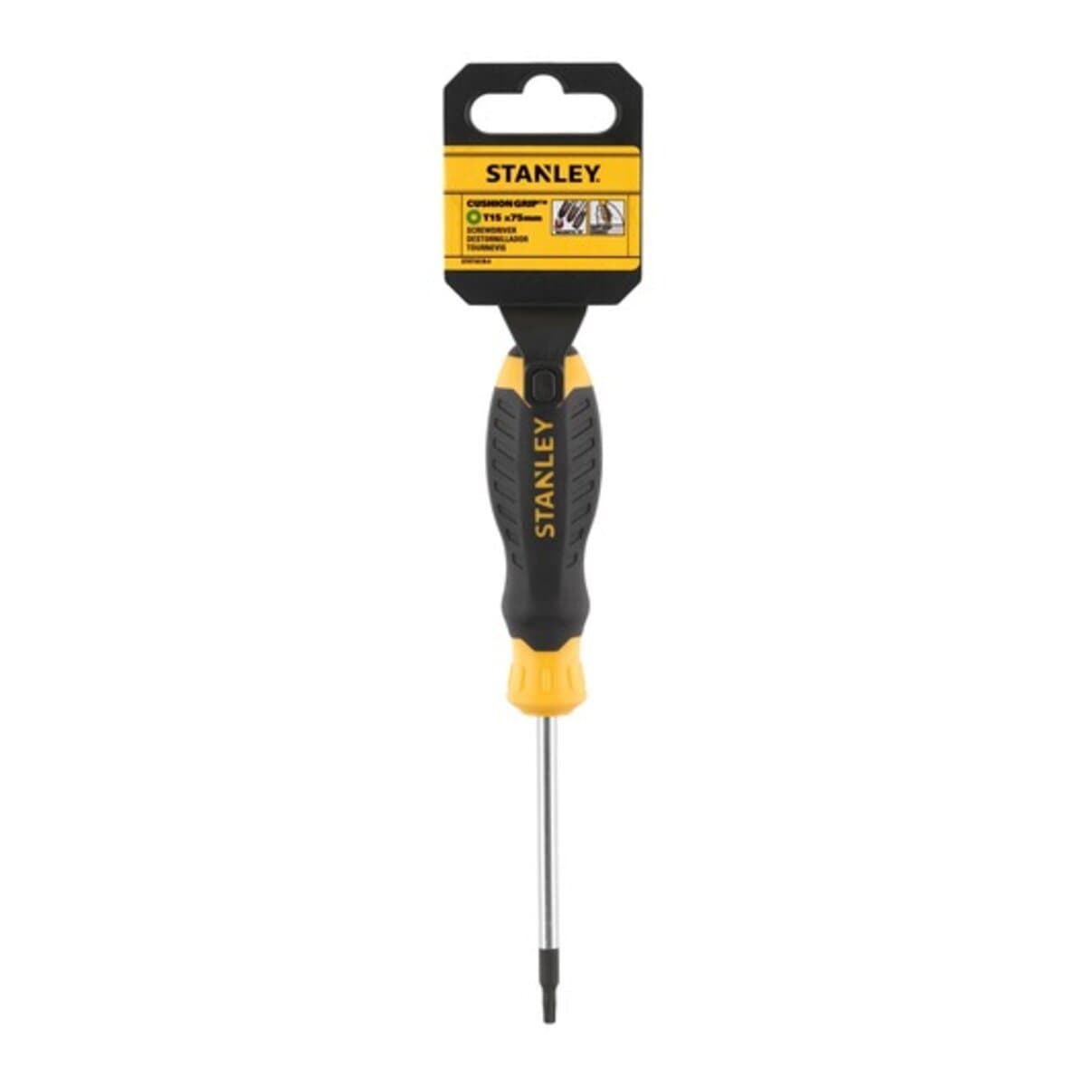 Викрутка зіркова STANLEY "CushionGrip" S/D "TORX" Т15 x 75 мм