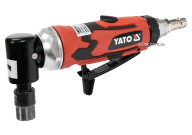 Шліфмашина пневматична, кутова YATO зі шпинделем Ø= 6 мм, Ø= 1/4", 6.3 Bar, 113 л/хв [30]
