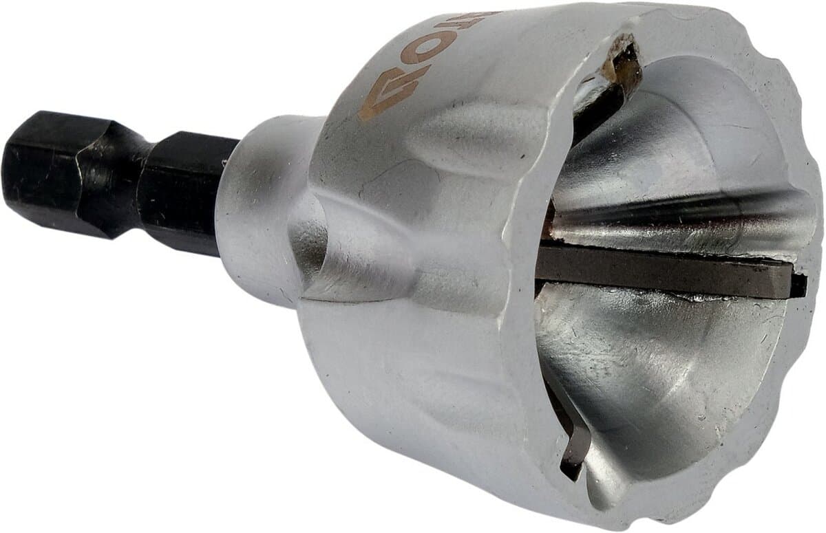 Знімач фаски YATO на 6-гран. шпинделі- 1/4", Ø= 3-19 мм, глиб.- 12 мм [10/80]