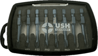 Набір насадок викруткових Blueshock USH: 1/4"х 50 мм, PH2(х2)-3, PZ2(х2)-3; T20-25, 8 елем.