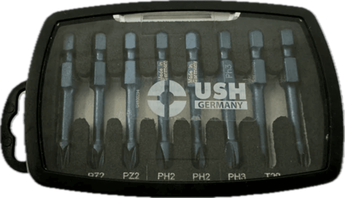 Набір насадок викруткових Blueshock USH: 1/4"х 50 мм, PH2(х2)-3, PZ2(х2)-3; T20-25, 8 елем.