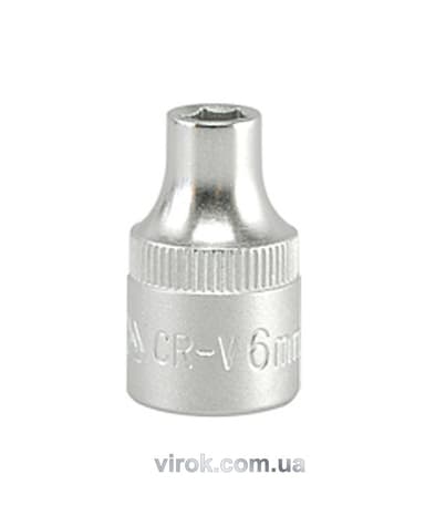 Головка торцева 6-гранна YATO : квадрат 3/8", М= 6 мм, L= 28 мм [24/240/480]