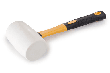 Киянка гумова біла з фібергласовою рукояткою 225гр СИЛА