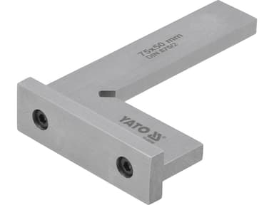 Кутник слюсарний 90° YATO з широкою основою, 75 х 50 мм [100]