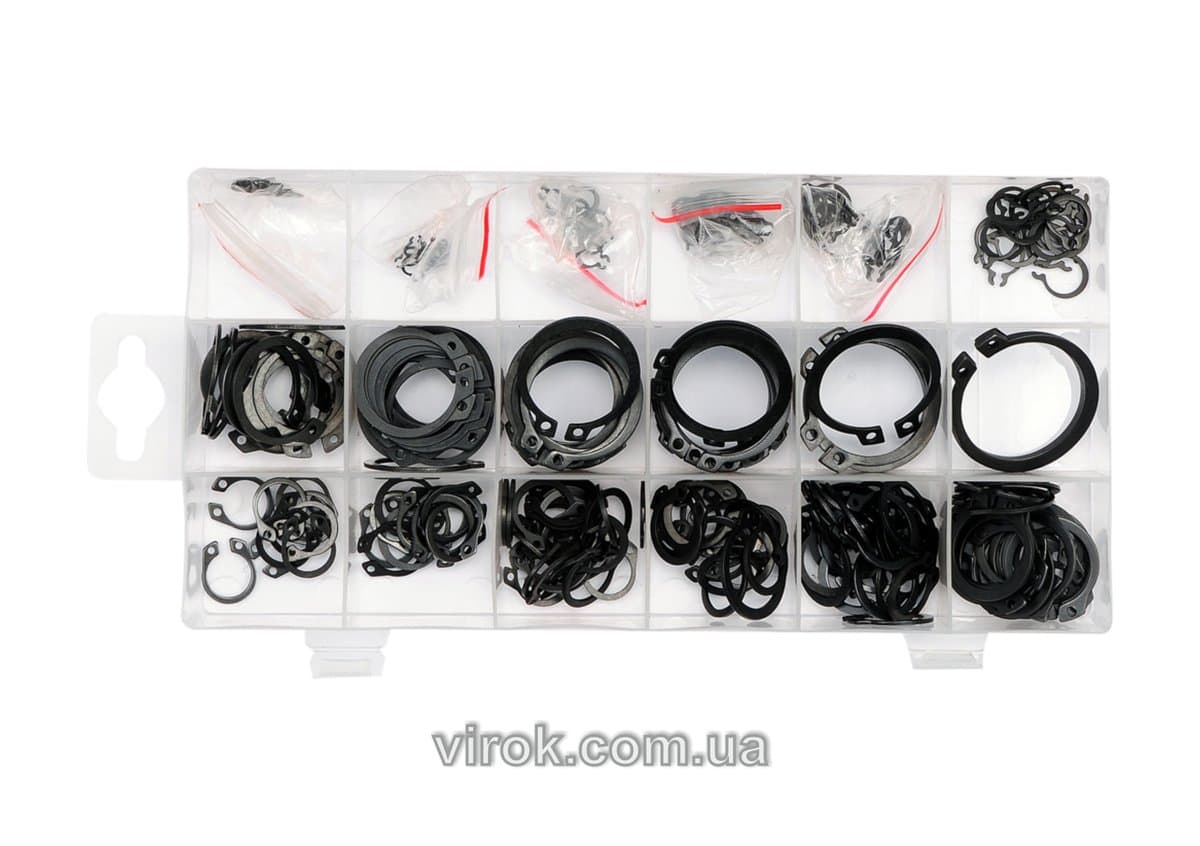 Стопорні кільця зовнішні YATO : набір, 300 шт [5/20/720]