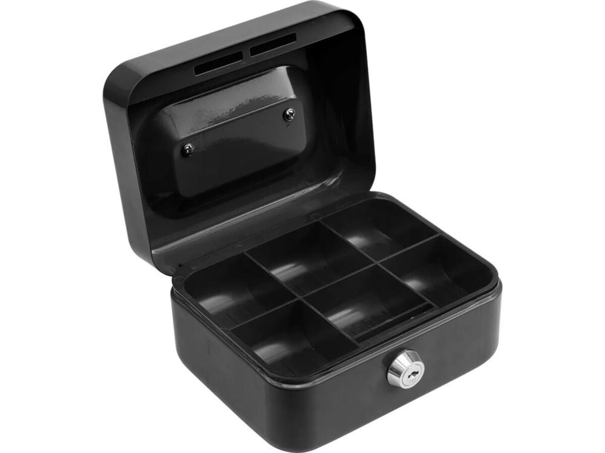 Скринька для грошей з замком (2 ключі) VOREL чорна, 150х 120х 80 мм [20]