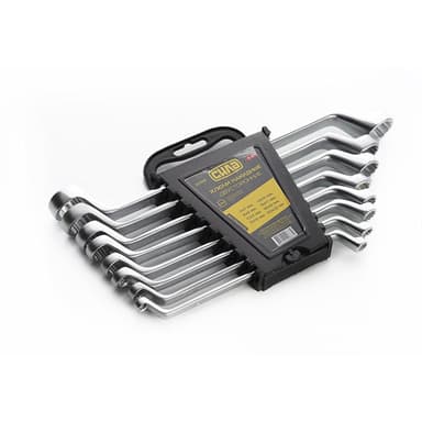 СИЛА Набір ключів накидних двосторонніх CrV 8 шт. (6-19,20x22 мм)