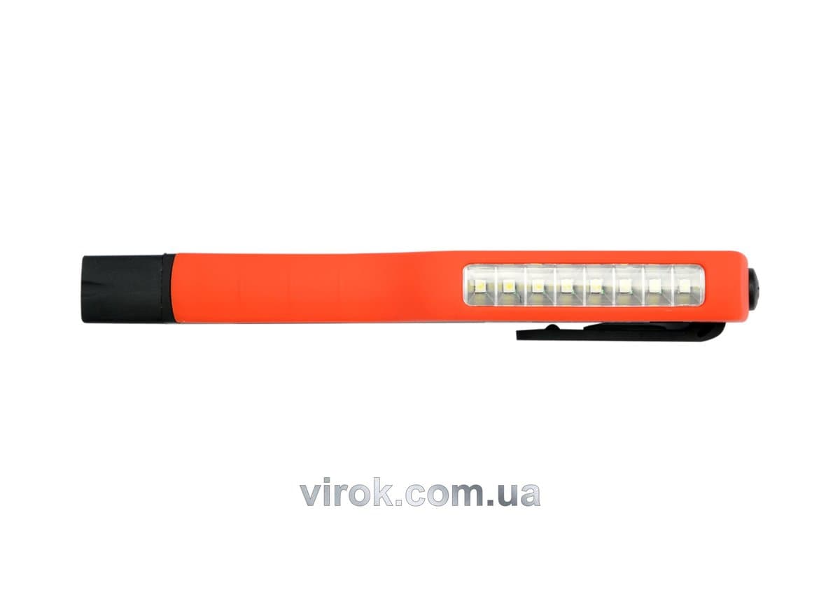 Ліхтар LED на батарейки 3Х ААА з 8 діодами , магніт + кліпса(DW)