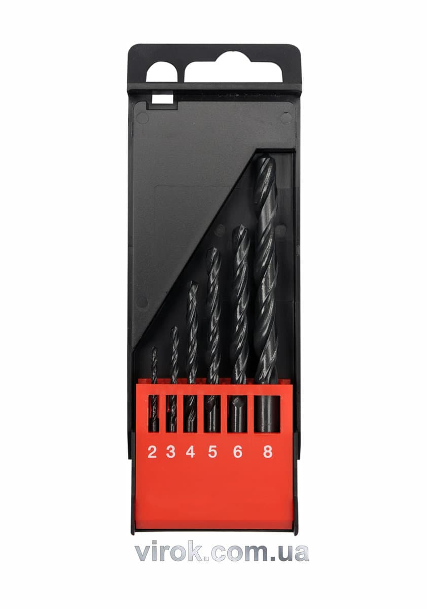 Свердла по металу YATO : HSS, Ø= 2-8 мм. Набір 6 Шт. [15/60]