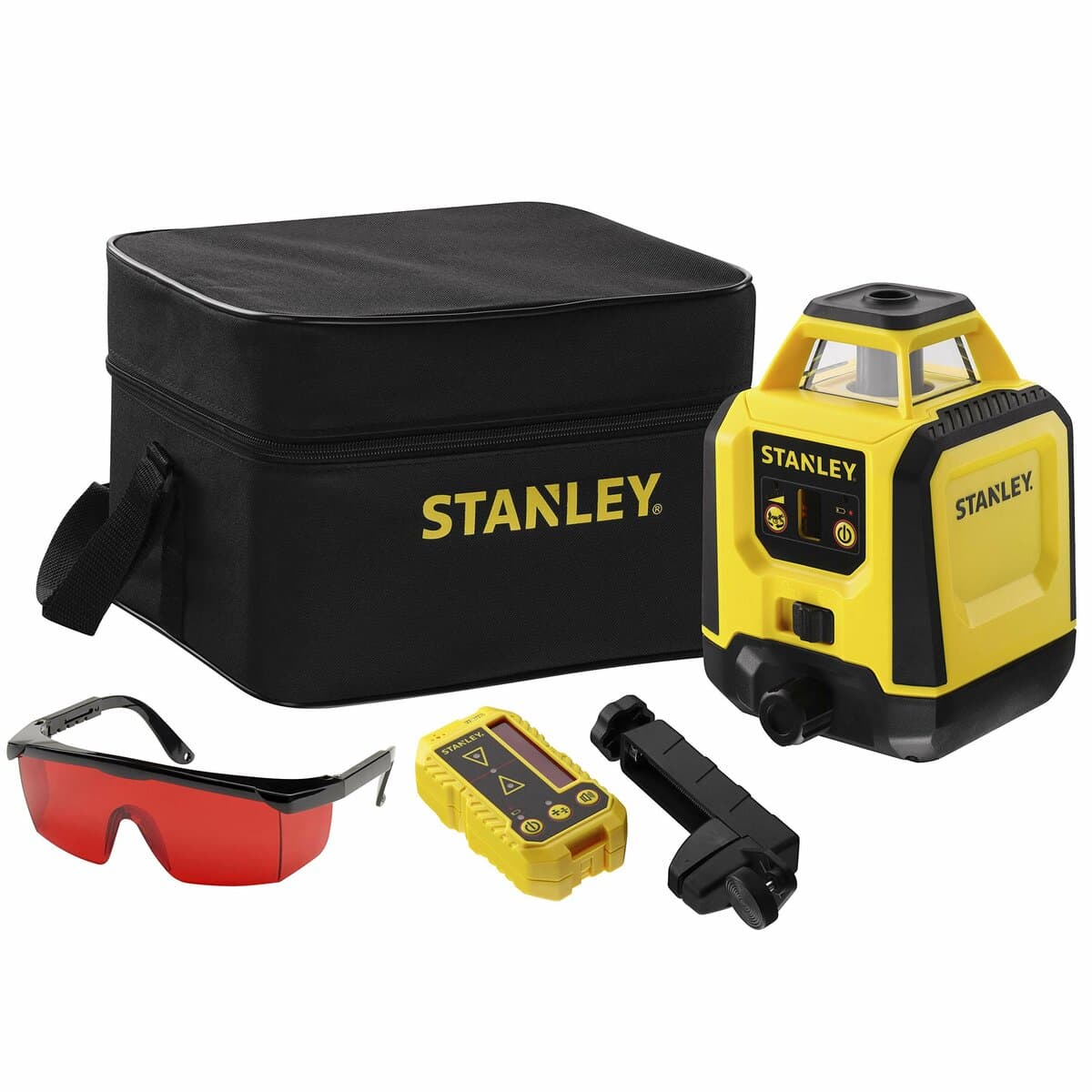 Нівелір лазерний обертовий червоний STANLEY "FatMax" 360°, діапазон- 30 м,точн. +/- 2 мм на 10 м