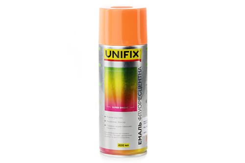 Емаль акрилова флуоресцентна RAL 2005 Помаранчевий 400мл UNIFIX