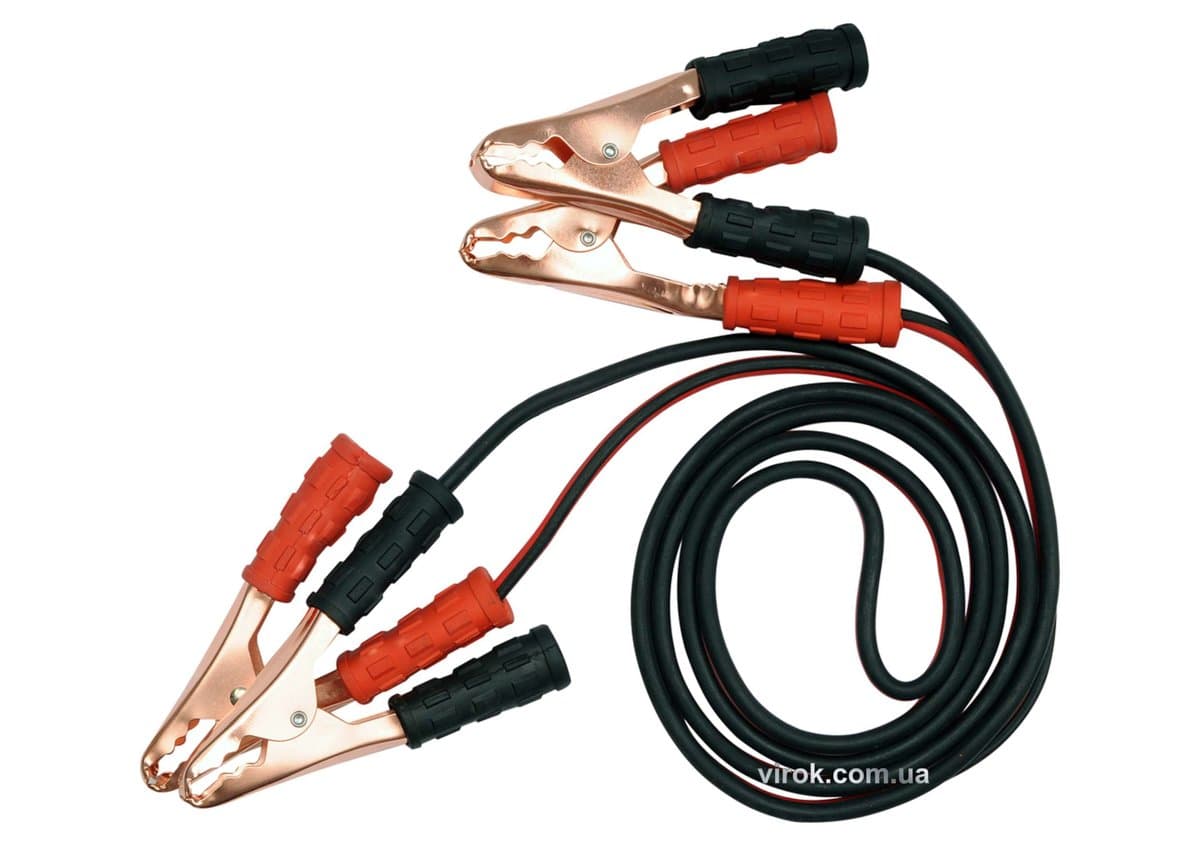 Кабелі пускові YATO до акумулятора 200 A, l= 2.5 м, 2 шт. [10/180]