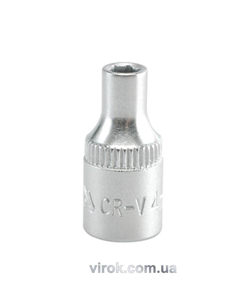 Головка торцева 6-гранна YATO : квадрат 1/4", М= 4 мм, L= 25 мм [24/240/400]