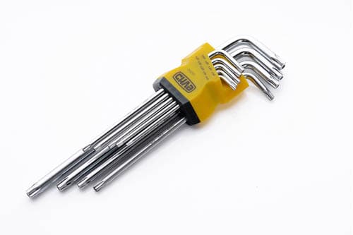 Набір торцевих ключів Torx T10, T15, T20, T25, T27, T30, T40, T45, T50 довгих CrV (9шт) СИЛА