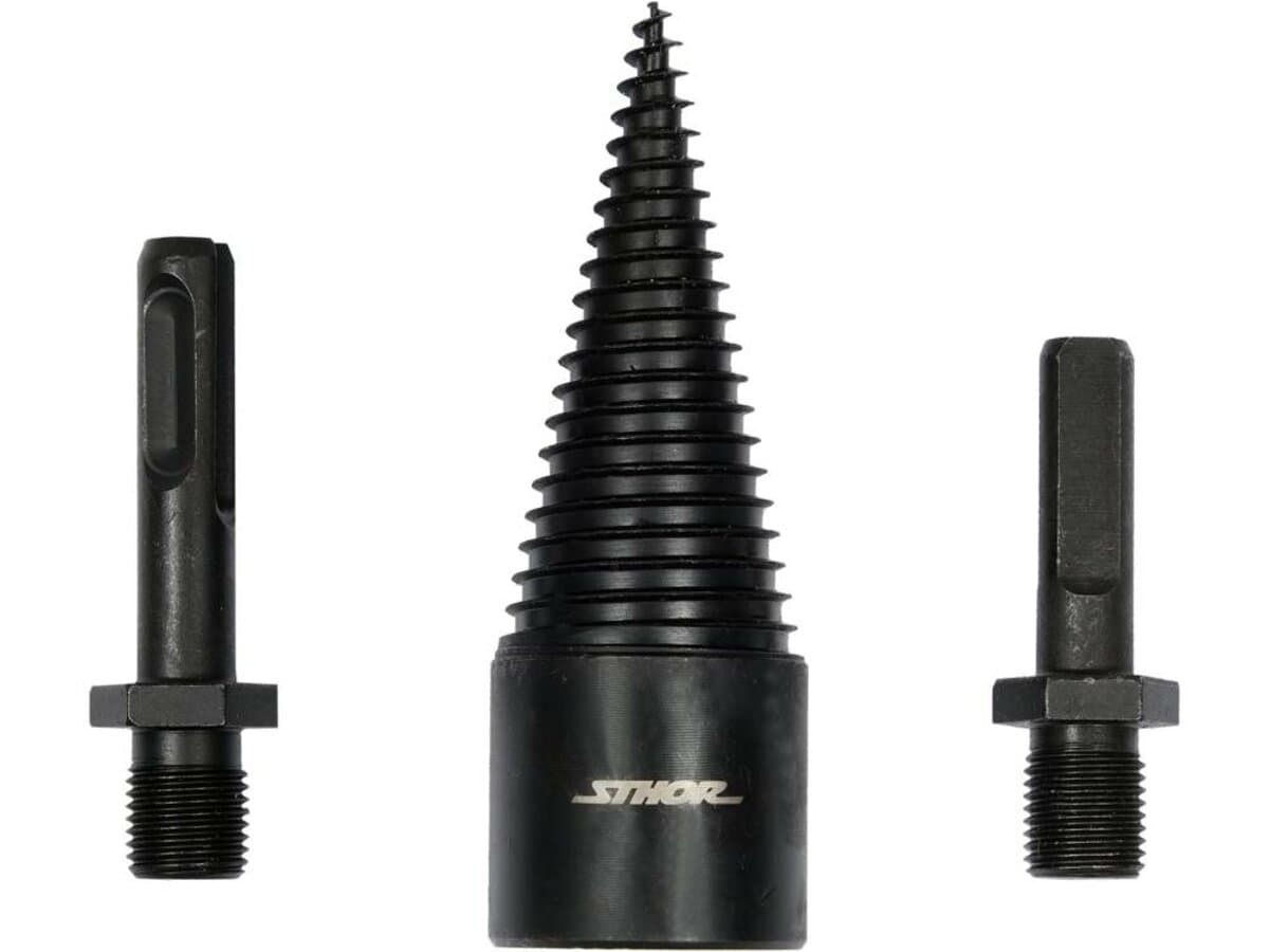 Свердло конічне для розколювання дерева VOREL, Ø=32 мм h= 90 мм з 2 шпинделями (SDS+ і 3-кутний) [5]