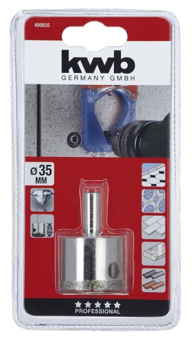 Коронка пільная алмазна 35/25 мм, KWB (499835)
