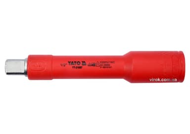 Подовжувач YATO : квадрат 1/2" ; L= 141 /125 мм, ізольований корпус VDE до 1000В (DW)