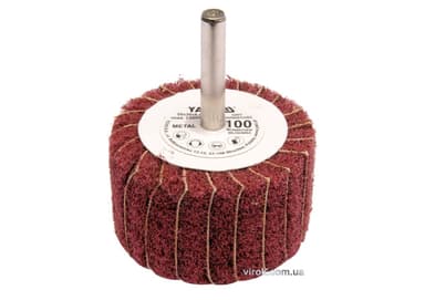 Круг пелюстковий шліфувальний YATO : подовжений Ø= 50 мм К100, шпиндель Ø= 6 мм, H= 30 мм [10/60]