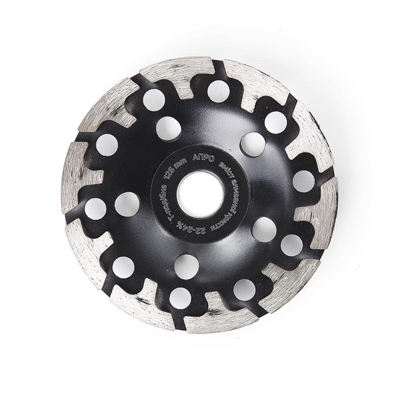 APRO Чаша алмазна шліфувальна 125 мм 22-24% Т-подібно