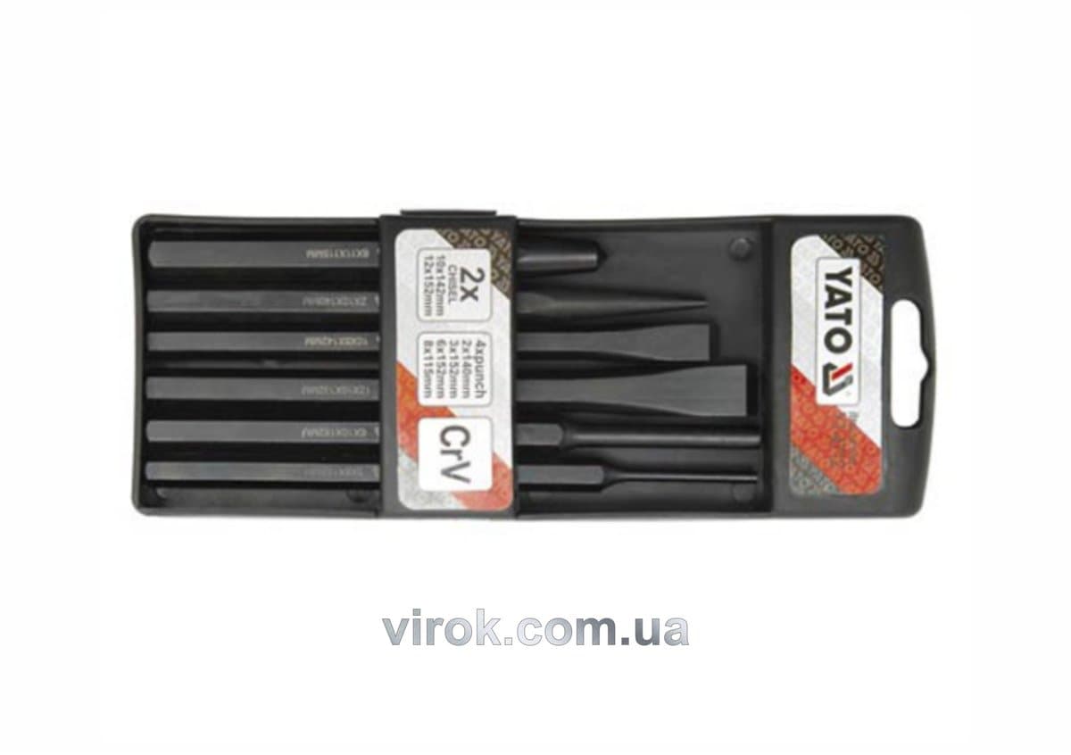 Зубило, кернер і пробійник YATO, Набір 6пр.. [6/24]