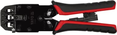 Кліщі для обтискання і зачистки кaбелів YATO : RJ45, RJ10, RJ11, L= 205 мм [10]